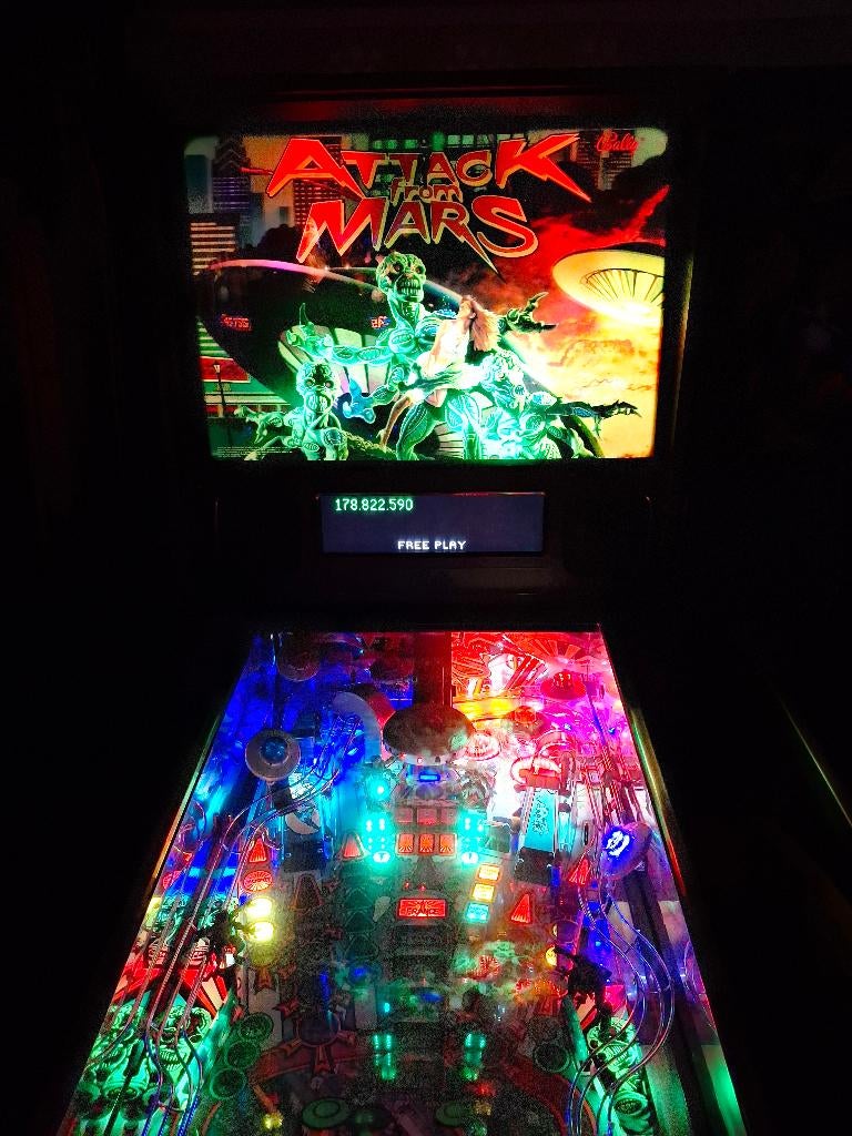 attack from mars bally flipperkast, Ophalen, Bally, Zo goed als nieuw, Dot-matrix