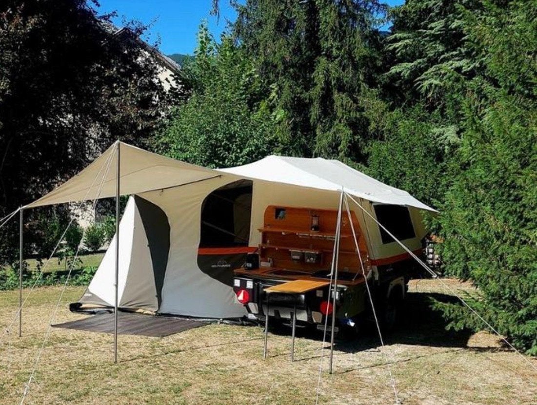 Holtkamper vouwwagen met complete buitenkeuken, Ophalen, Aanwezig, Holtkamper, Tot en met 4