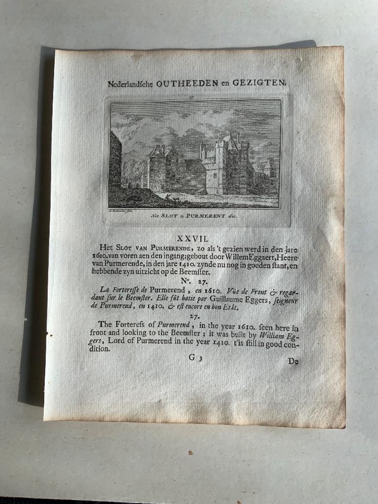 7 gravures Purmerend, Verzenden, Gravure, Origineel