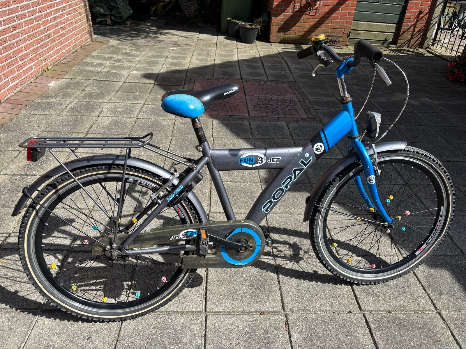 Popal Fun 3 Jet Kinderfiets - Blauw/Grijs, Overige merken, Gebruikt, Velgrem, Versnellingen