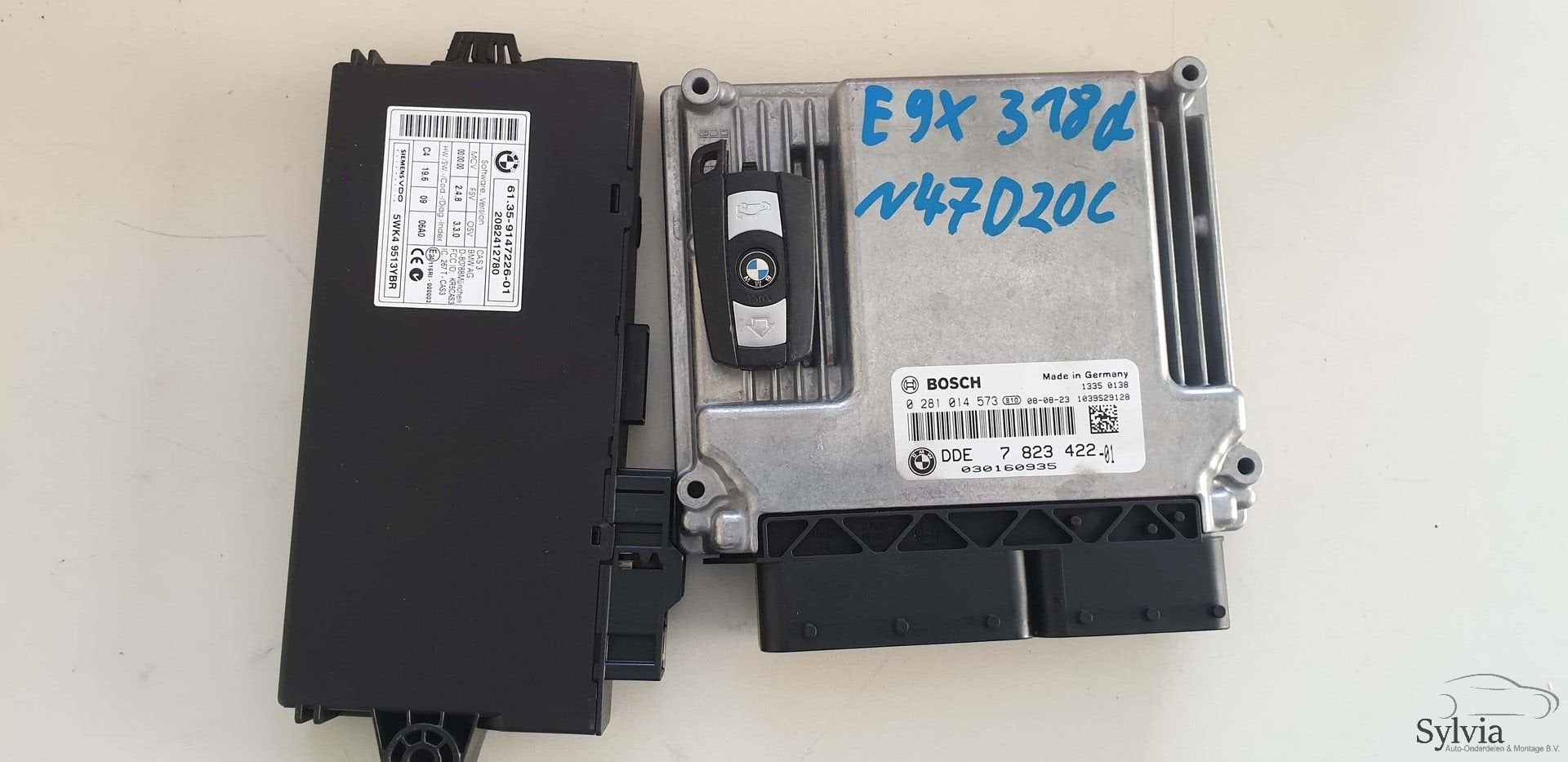 Startset Contactslot + ECU CAS3 BMW 3 serie E90 E91 N47 7823, Gebruikt, -, -, Ophalen of Verzenden