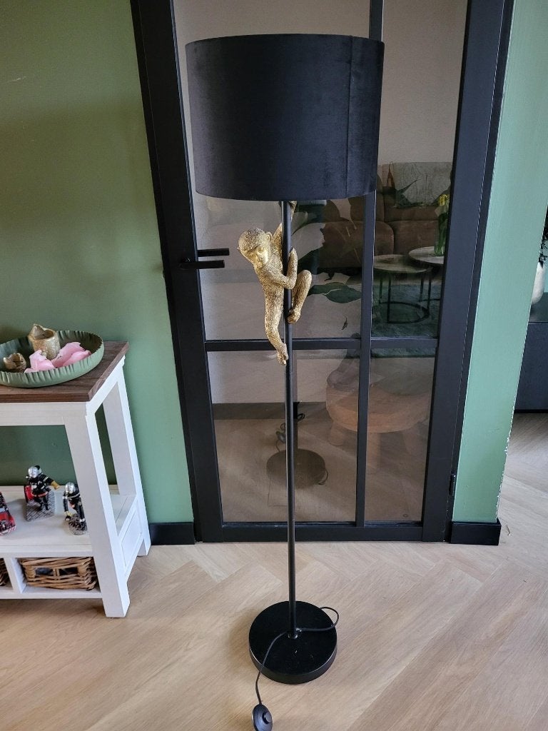 Vloerlamp model "aap", Ophalen, 100 tot 150 cm, Metaal, E27 (groot)