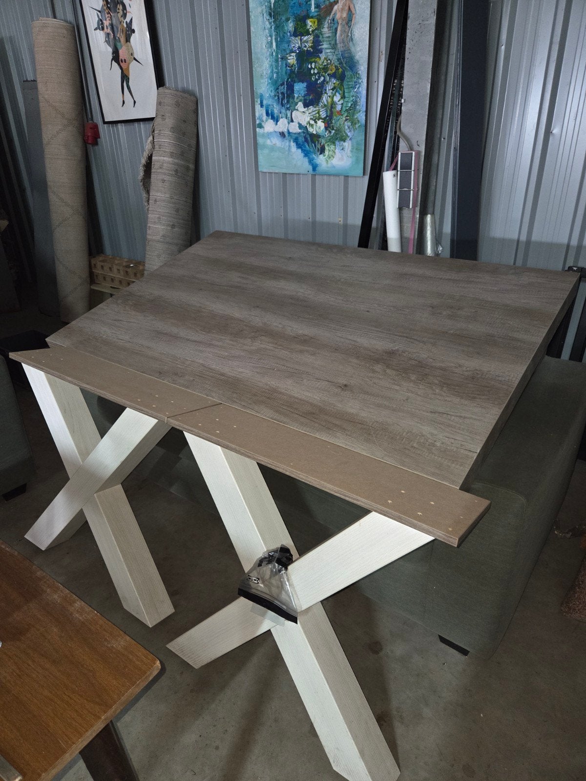 Eettafel met stoelen (Leen Bakker & Protowonen), Gebruikt, 100 tot 150 cm, Ophalen of Verzenden, 150 tot 200 cm