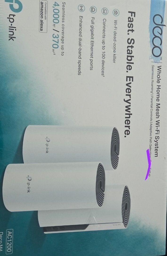 TP-Link Deco M4 AC1200 Whole Home Mesh Wi-Fi Systeem, Computers en Software, Routers en Modems, Ophalen of Verzenden