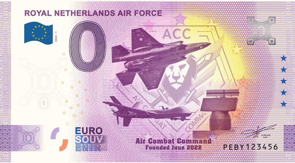 O EUROBILJET 2022 ROYAL NETHERLANDS AIR FORCE, Ophalen of Verzenden, 100 gulden