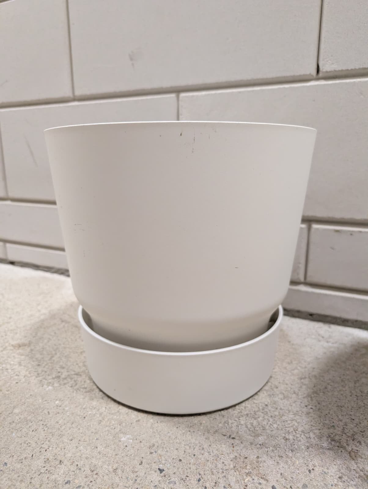 2x plantenpot Elho Brussels en Greenville, Kunststof, Rond, Zo goed als nieuw, Minder dan 40 cm