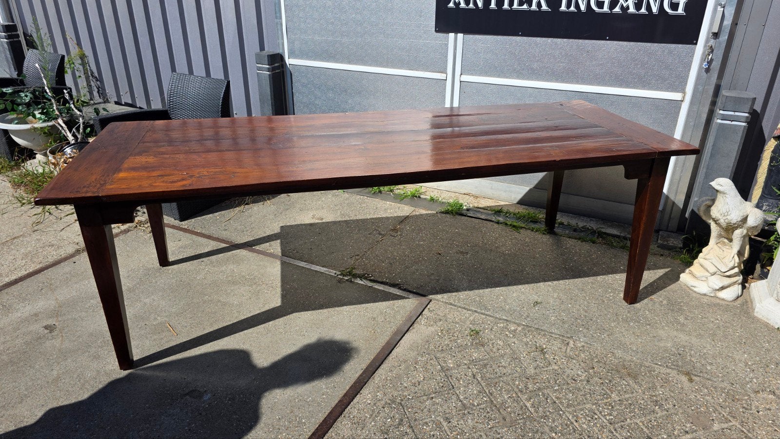 zeer mooie grote Franse boeren eettafel 250 x 95 cm, Ophalen