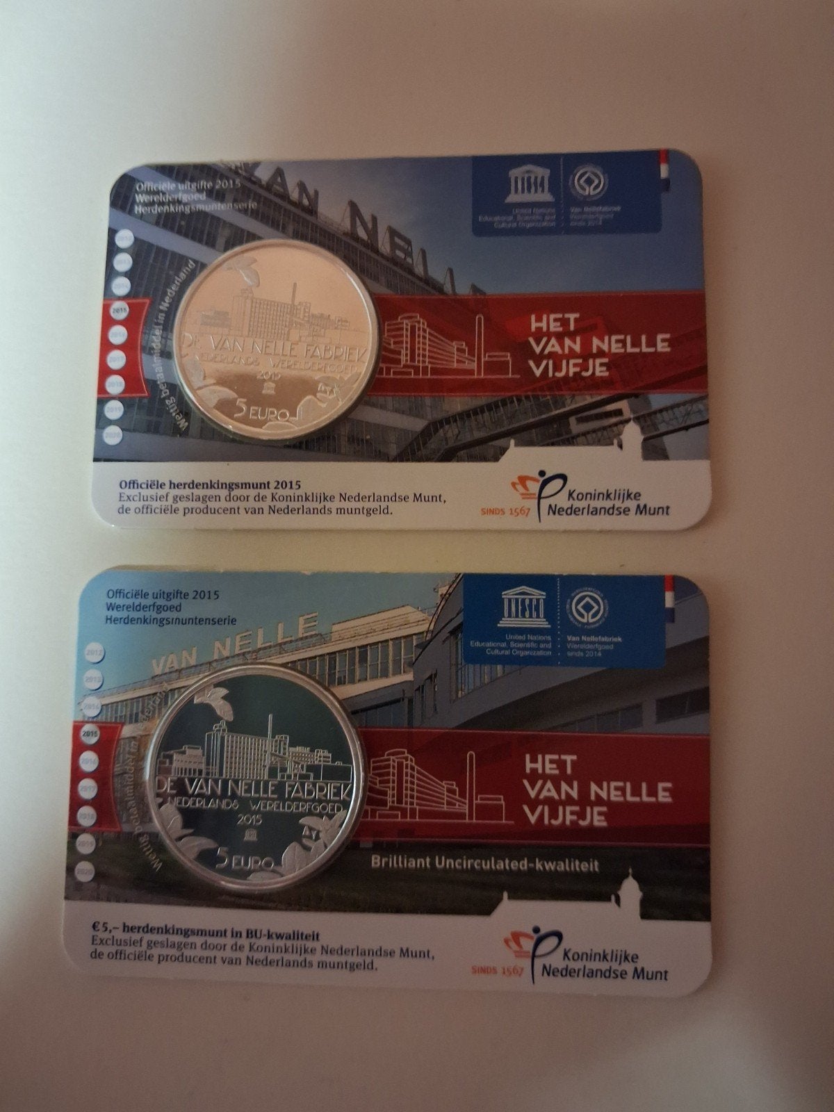 Coincards van nelle BU en UNC 2015., Ophalen of Verzenden, Koningin Beatrix, Euro's