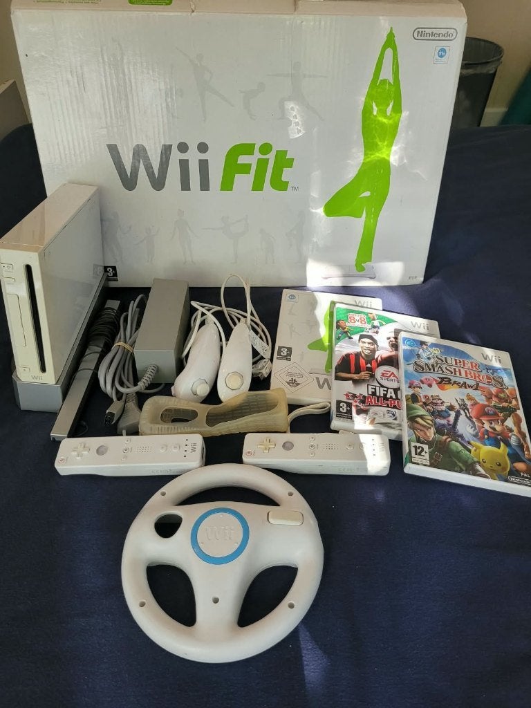 Nintendo wii compleet met accessories, Ophalen, Gebruikt, Met 2 controllers, Met games
