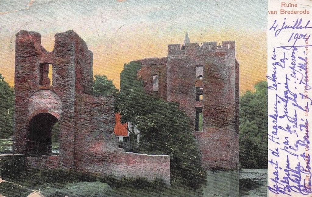 702-228-021 Ruine Van Brederode, Verzenden, Voor 1920, Noord-Holland