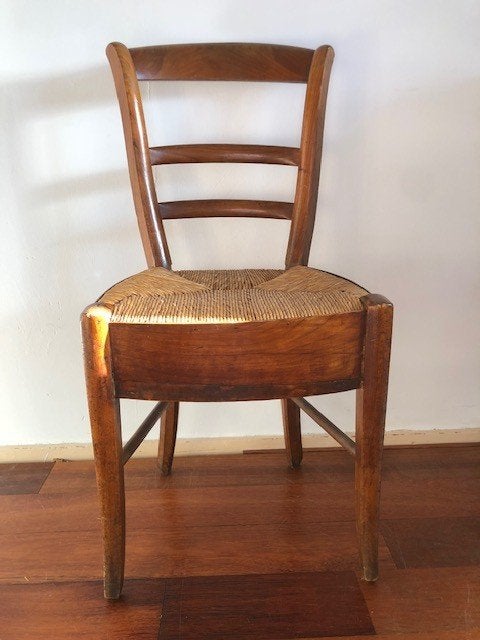Vintage boeren stoel, Ophalen, Gebruikt, Hout, Eén