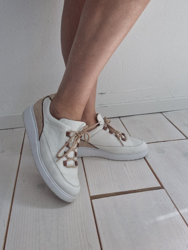 Lerora sneakers. Maat 40, Crème/leer., Nijmegen, Beige, Verhip-vintage.nl, Ophalen of Verzenden