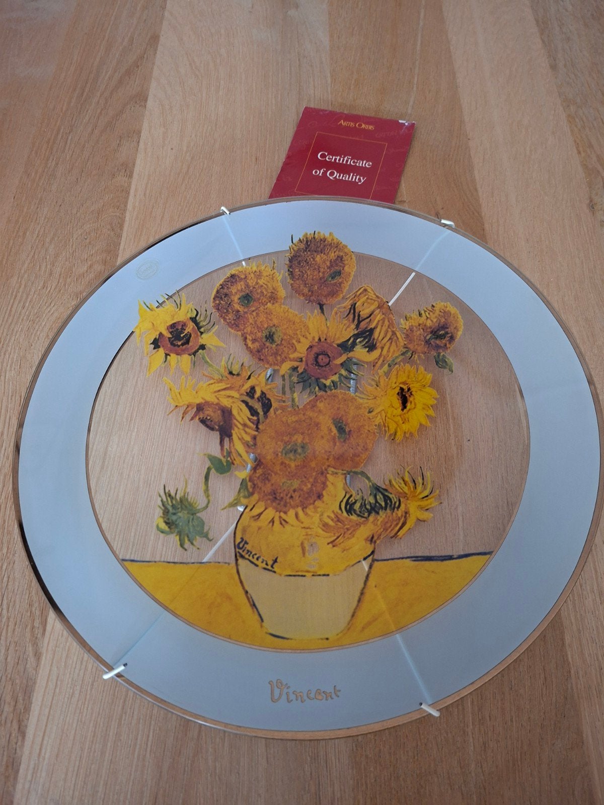 Goebel Artis Orbis Van Gogh Zonnebloemen Glazen Bord, Ophalen of Verzenden