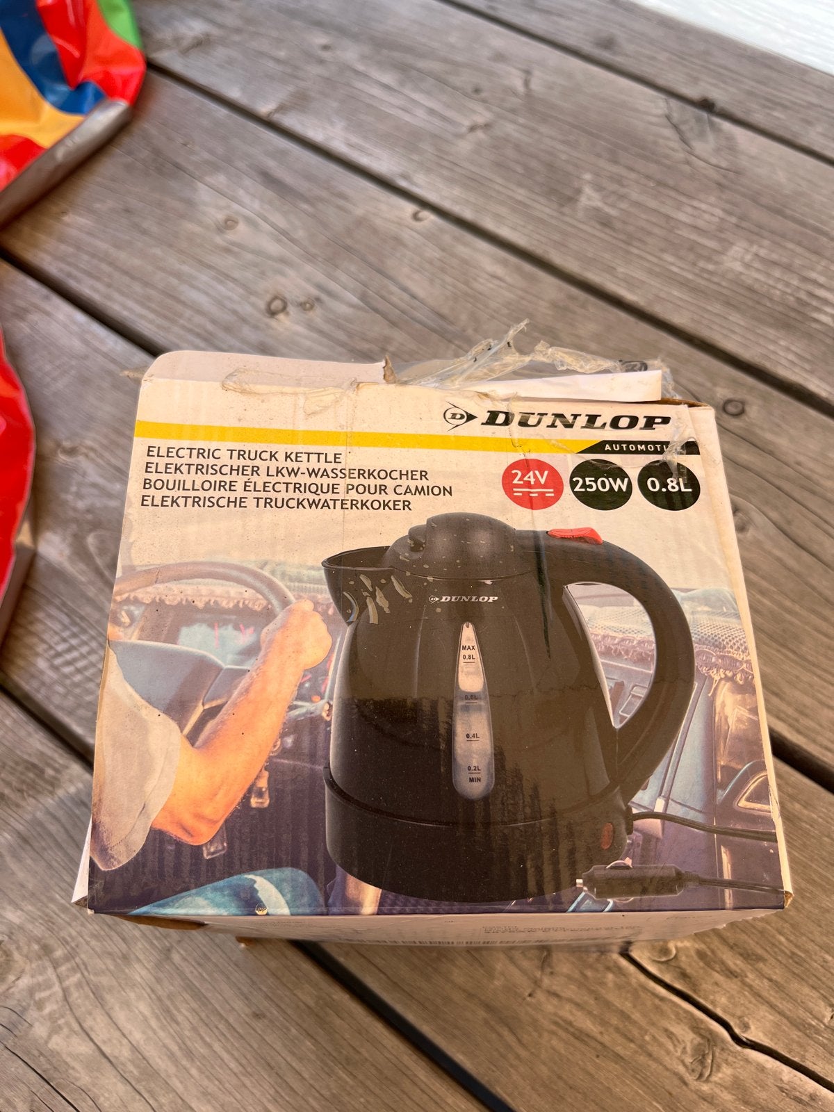 Dunlop 24V Waterkoker 0.8L voor Camper/Truck (Nieuwstaat), Minder dan 1 liter, Ophalen of Verzenden, Zo goed als nieuw