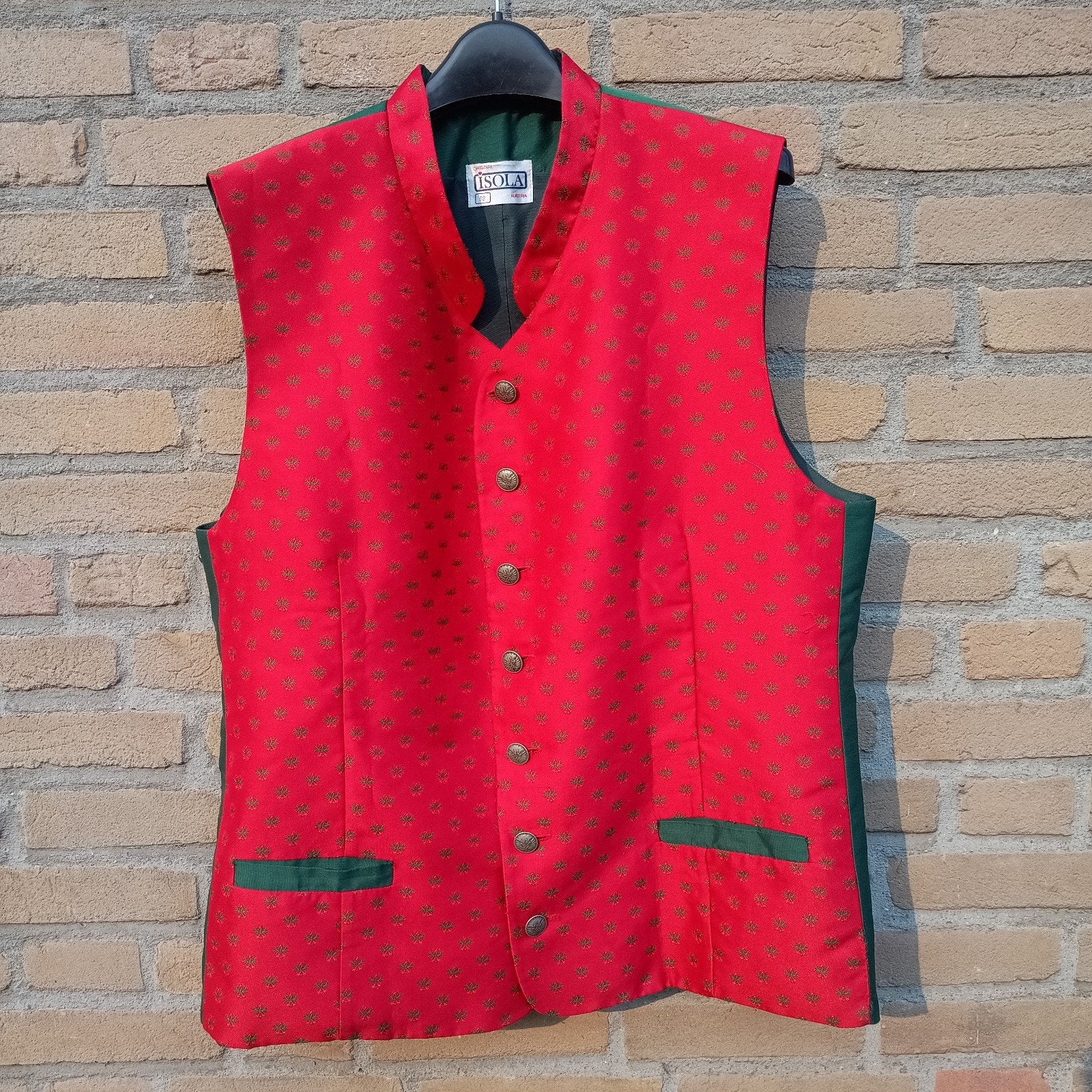 Tiroler trachten gilet vest maat 52 lederhose Oktoberfest, Maat 52/54 (L), Isola, Ophalen of Verzenden, Zo goed als nieuw