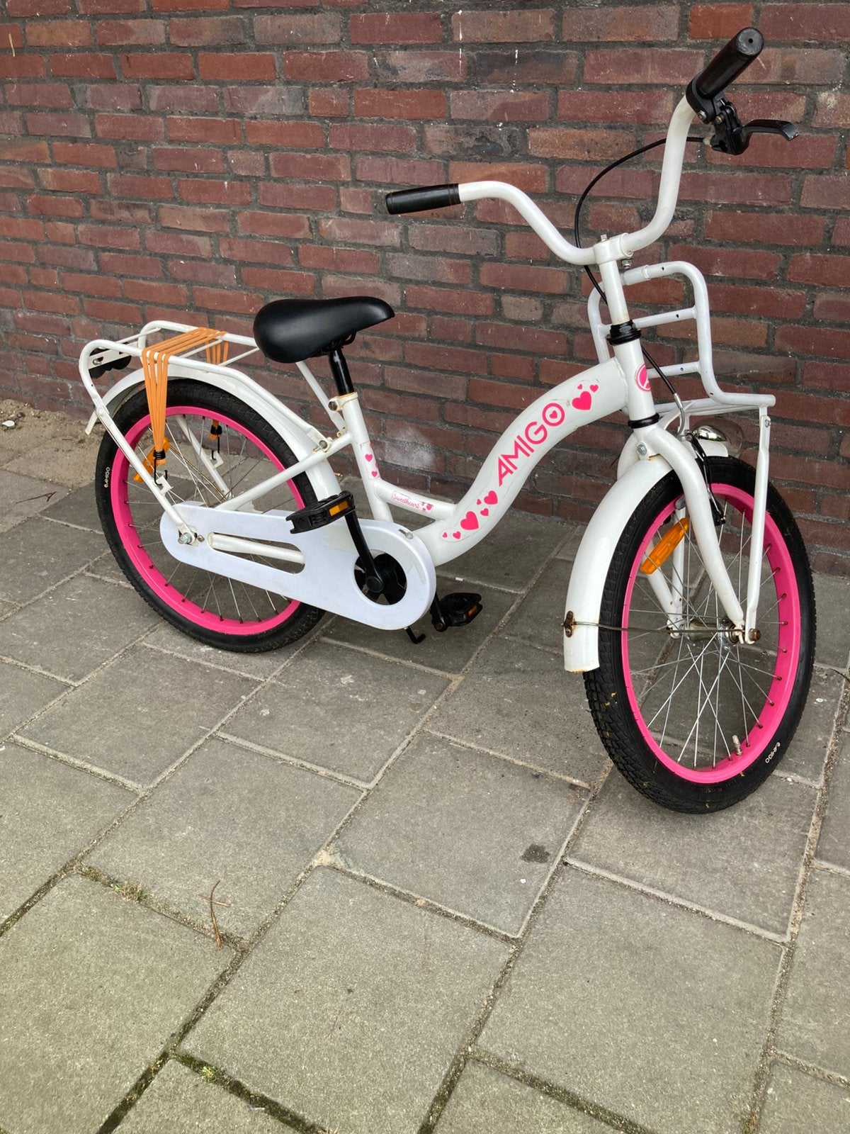 Meisjesfiets Amigo 20 inch, Fietsen en Brommers, Fietsen | Meisjes, Ophalen, Terugtraprem, Handrem, Zo goed als nieuw