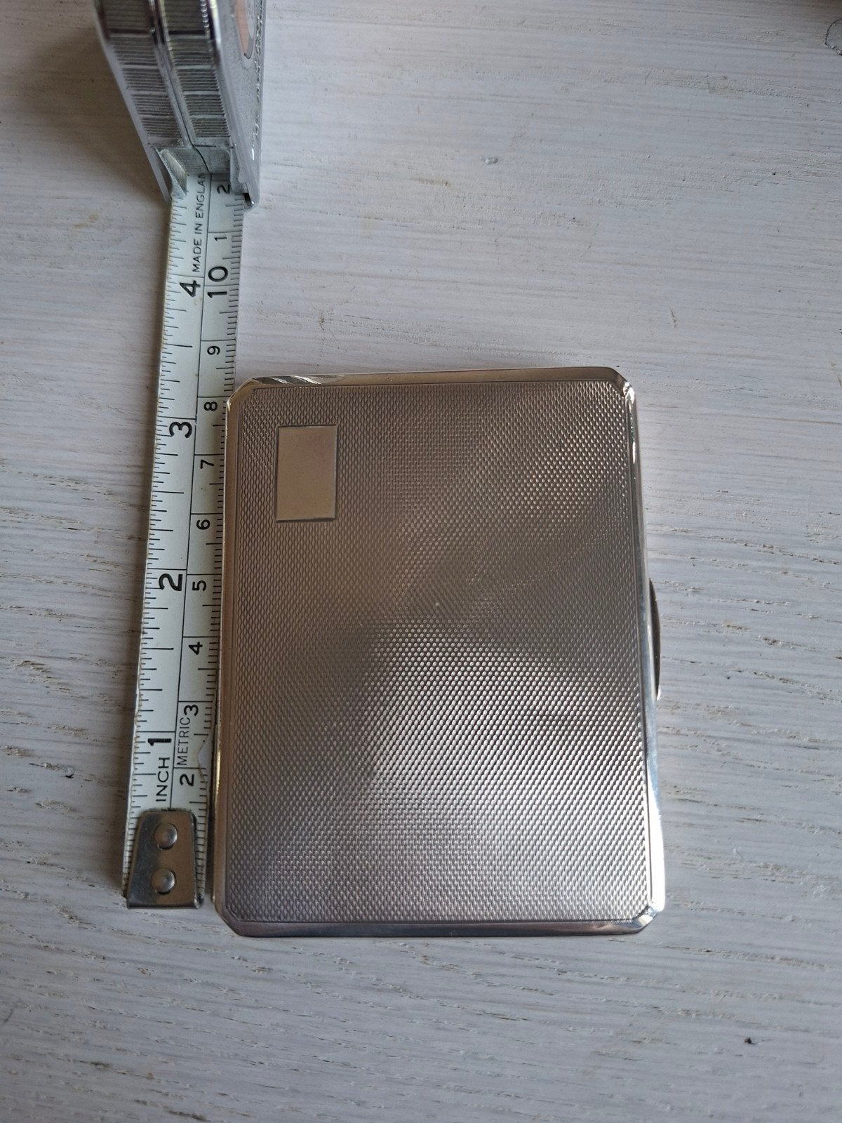 Antieke Zilveren Sigarettenkoker met Gravure, Antiek en Kunst, Verzenden, Zilver