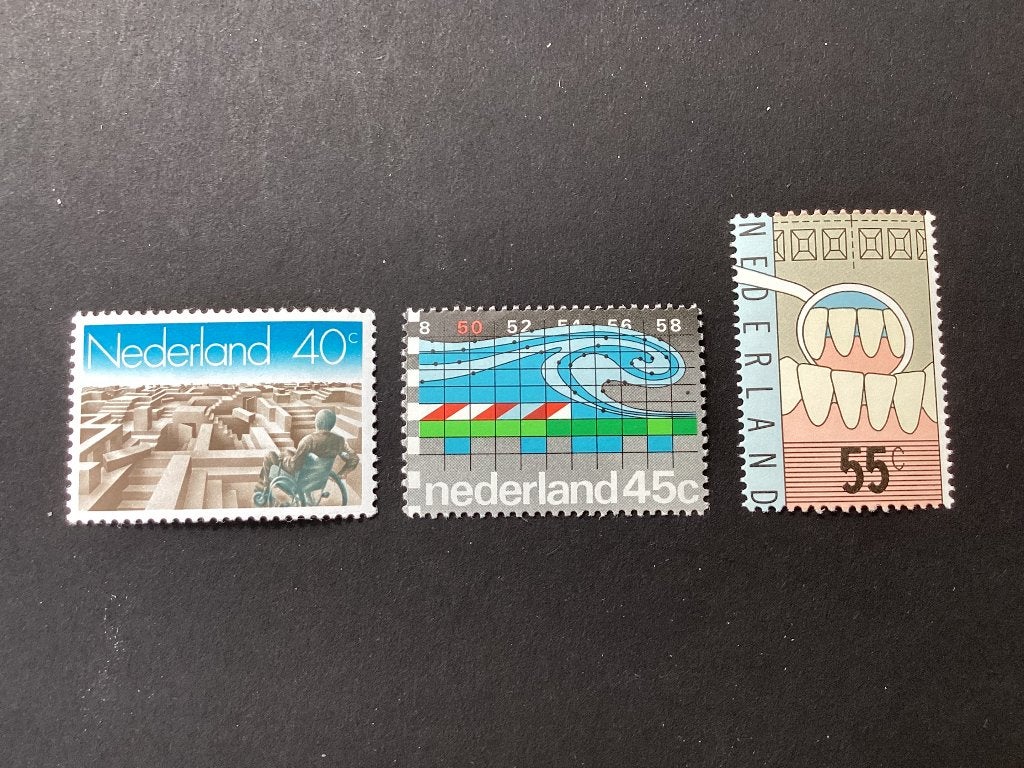 1977, Gecombineerde uitgifte, 1143-1145, Postzegels en Munten, Postzegels | Nederland, Verzenden, Na 1940, Postfris