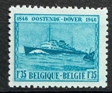 Belgie 1946 - OBP 725 -  Maildienst Oostende-Dover, Frankeerzegel, Ophalen of Verzenden, Postfris, Postfris