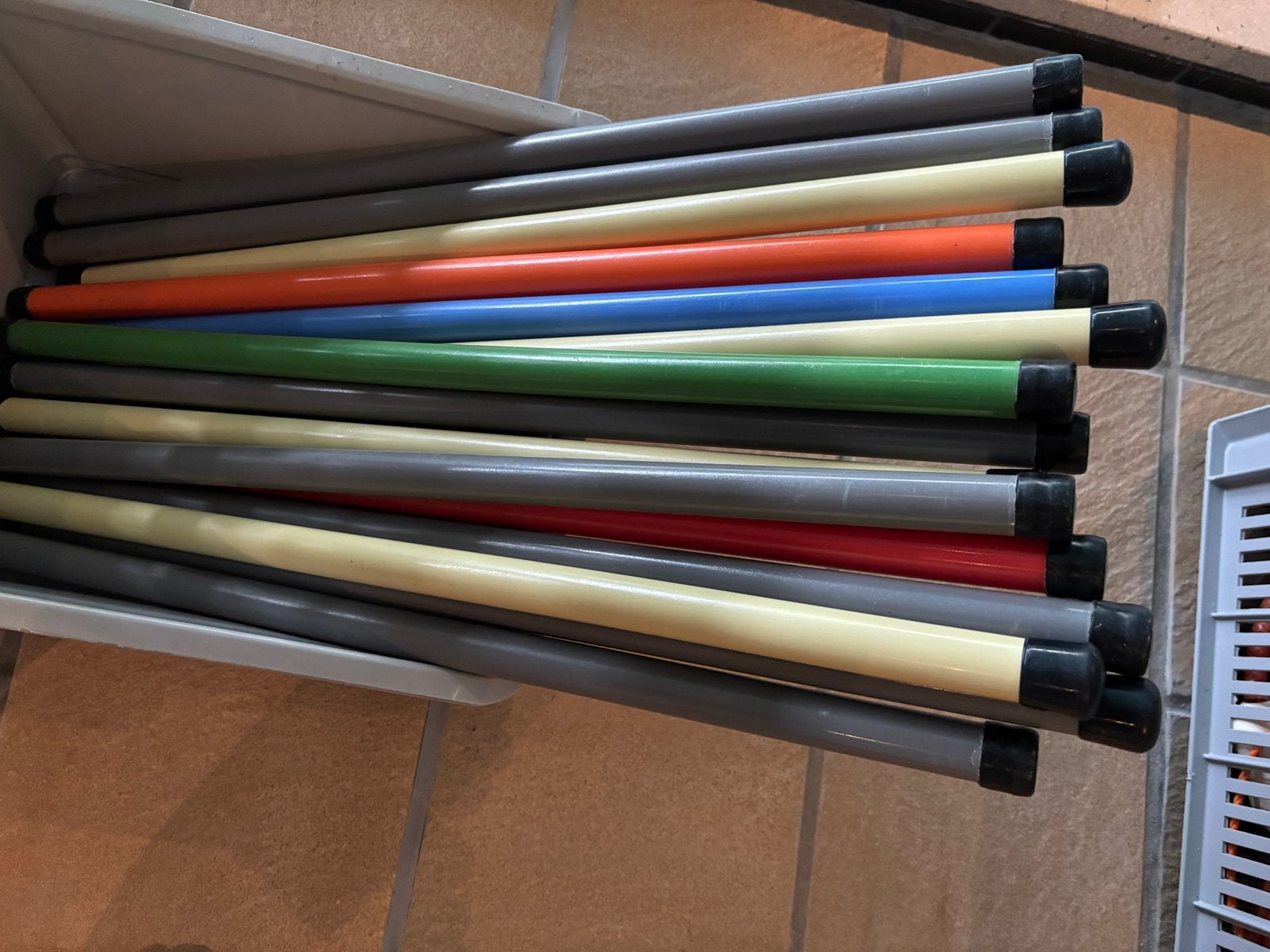 Gekleurde stokken voor diverse doeleinden zwembad, Ophalen of Verzenden, Gebruikt