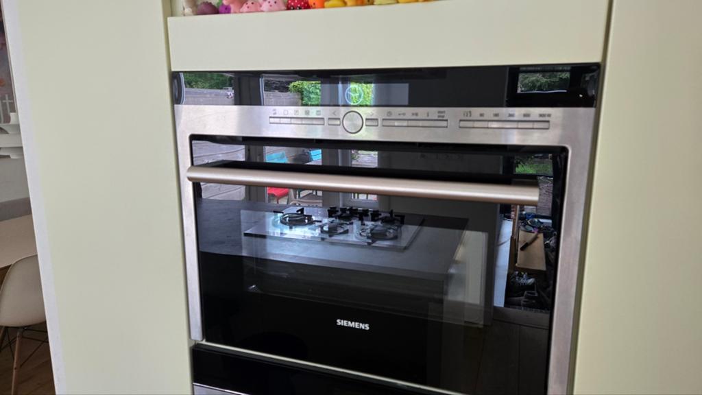 Siemens Inbouw Combi-oven - HB86K572N, Ophalen, 45 tot 50 cm, Gebruikt, Siemens