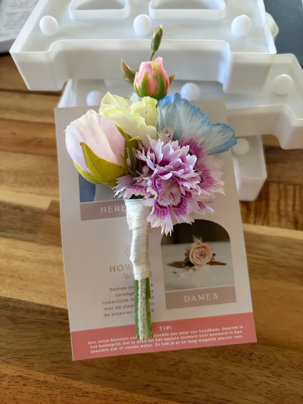 Set van 2 zijden corsages voor bruiloft of bruidegom, Ophalen, Nieuw, Overige kleuren, Accessoires