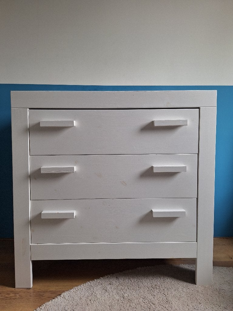 Witte commode, Ophalen, Gebruikt, 50 tot 70 cm, 75 tot 100 cm