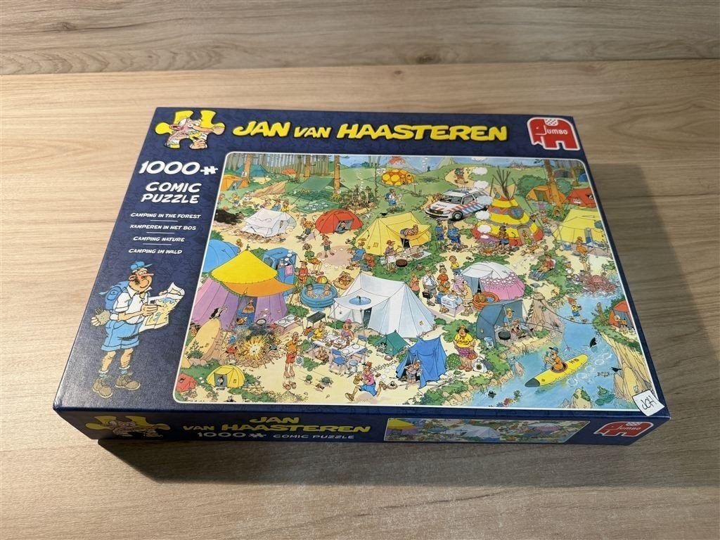 Jan van Haasteren - kamperen in het bos - 1000 stuks - s6313, Hobby en Vrije tijd, Denksport en Puzzels, Verzenden, 500 t/m 1500 stukjes