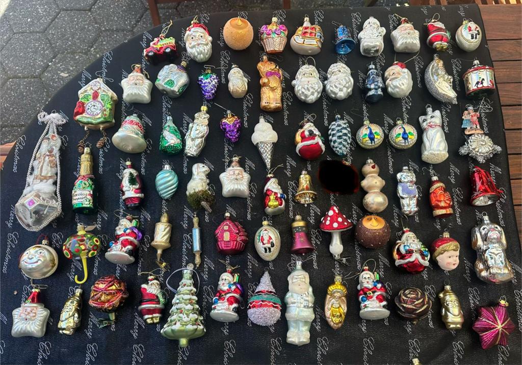 Oude glazen kerstballen. Diverse figuurtjes in totaal 170 st, Diversen, Kerst, Ophalen, Zo goed als nieuw