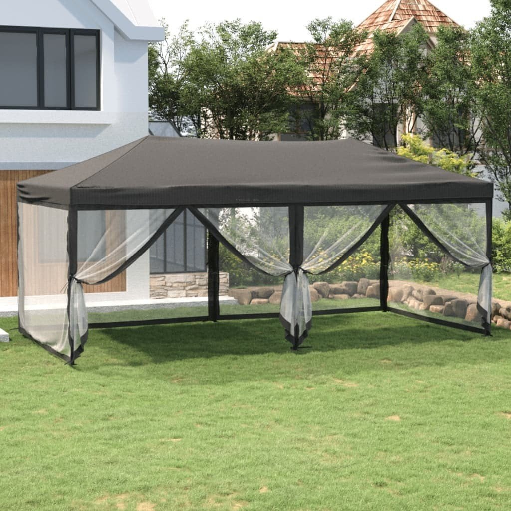 Partytent inklapbaar met zijwanden 3 x 6 m antraciet *NIEUW, Tuin en Terras, Ophalen, Opvouwbaar, Partytent, Nieuw