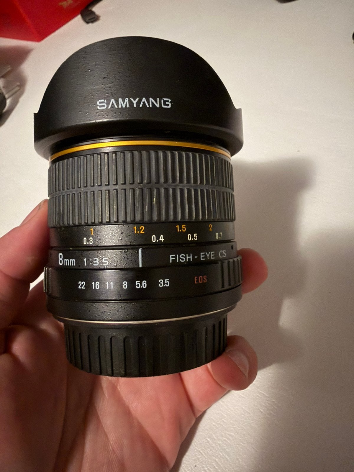 Samyang 8mm fisheye voor Canon, Ophalen of Verzenden, Zo goed als nieuw, Fisheye-lens
