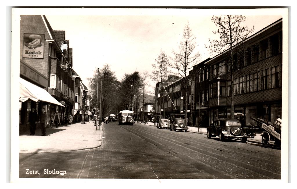 Zeist, Slotlaan. Auto's, Verzenden, 1940 tot 1960, Ongelopen, Utrecht