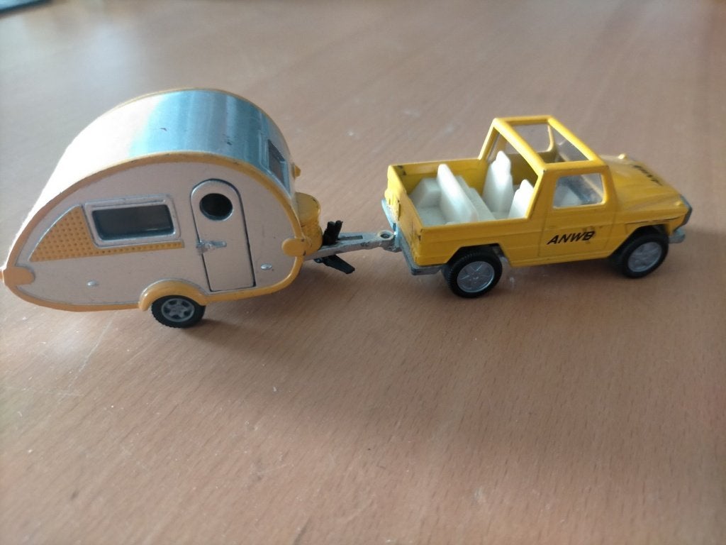 Siku anwb Mercedes met Caravan, Verzenden, Bus of Vrachtwagen