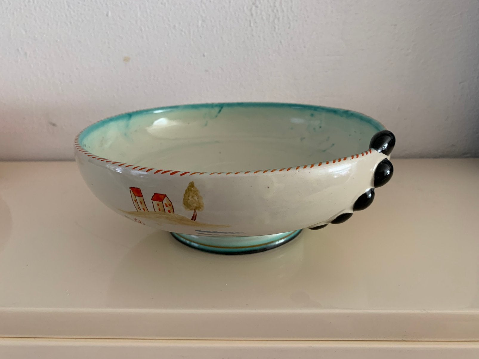 Vintage olijvenschaal Deruta, Ophalen of Verzenden