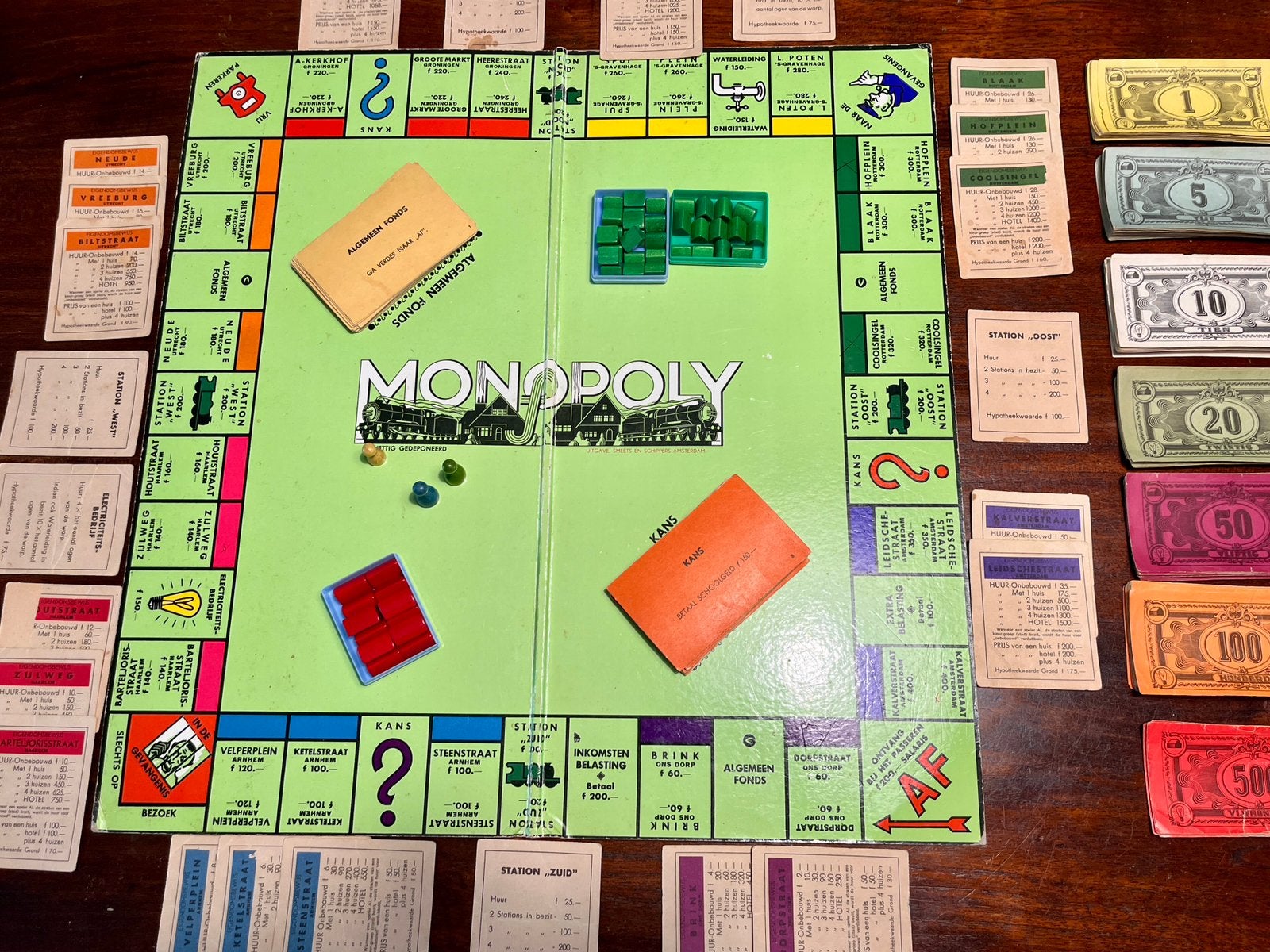 Oud Monopoly De Luxe bordspel, jaren 50, Hobby en Vrije tijd, Gezelschapsspellen | Bordspellen, Ophalen, Gebruikt