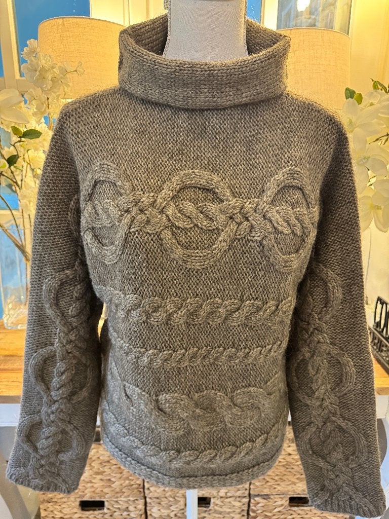 Warme, Grijs-Bruine alpaca trui Marc O'Polo,38-40/M, Kleding | Dames, Verzenden, Zo goed als nieuw, Maat 38/40 (M), Grijs