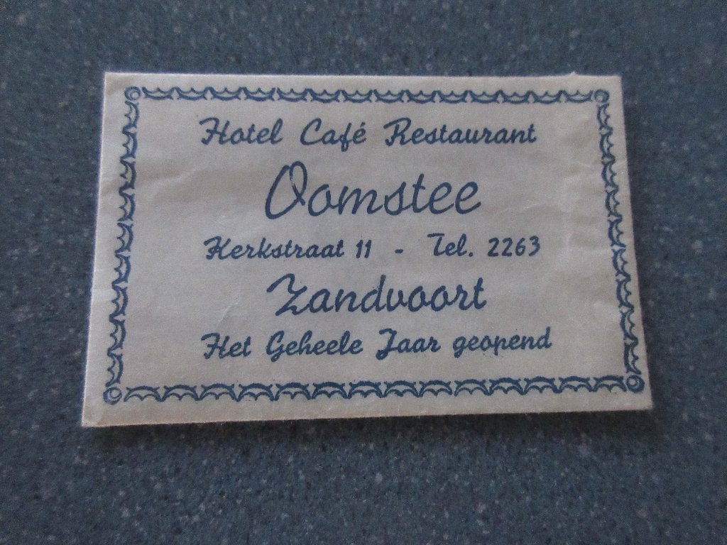 Zandvoort, hotel-café-rest. Oomstee, Verzenden, Nederland