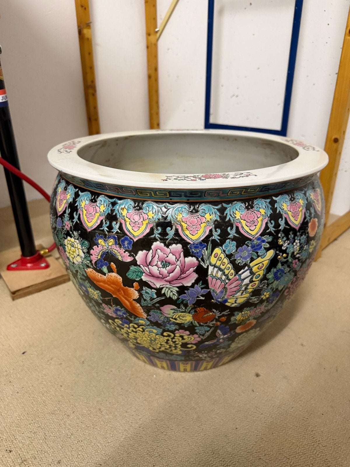 Mooie grote bloemen pot 43 x 35 cm, Tuin en Terras, Bloempotten, Ophalen, Gebruikt, 40 cm of meer, Rond