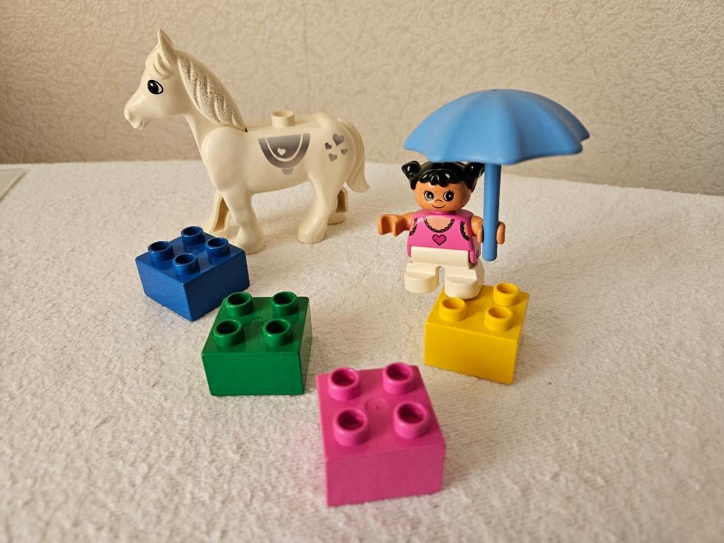 Lego Duplo 3087 Prinses op paard, circuspaard, Overige thema's, Ophalen of Verzenden, Zo goed als nieuw, Compleet