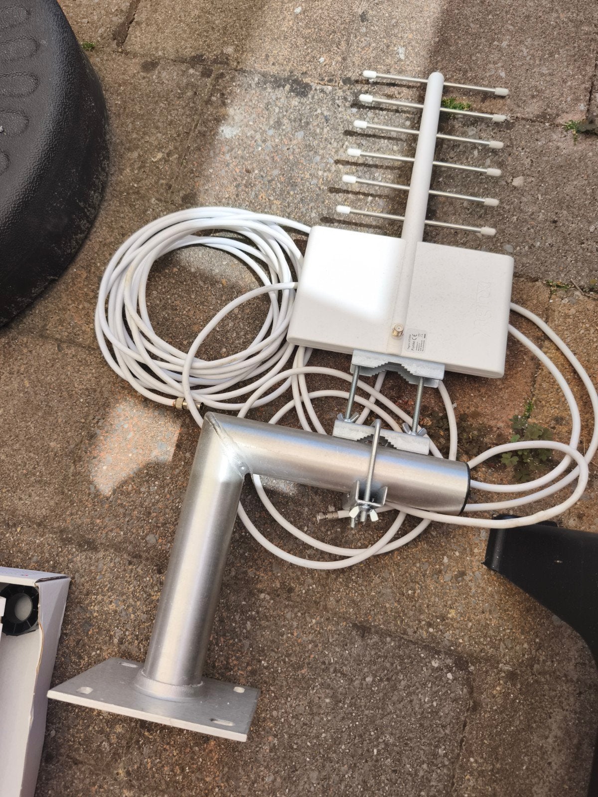 Yaginx 470/694 Funke antenne met aluminium wandhouder, Telecommunicatie, Ophalen, Zo goed als nieuw, Antenne