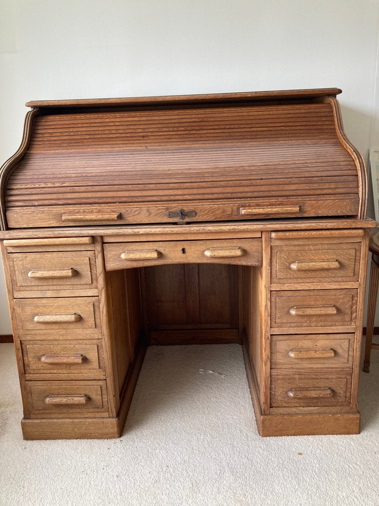 Antiek houten bureau, in prima staat, Ophalen