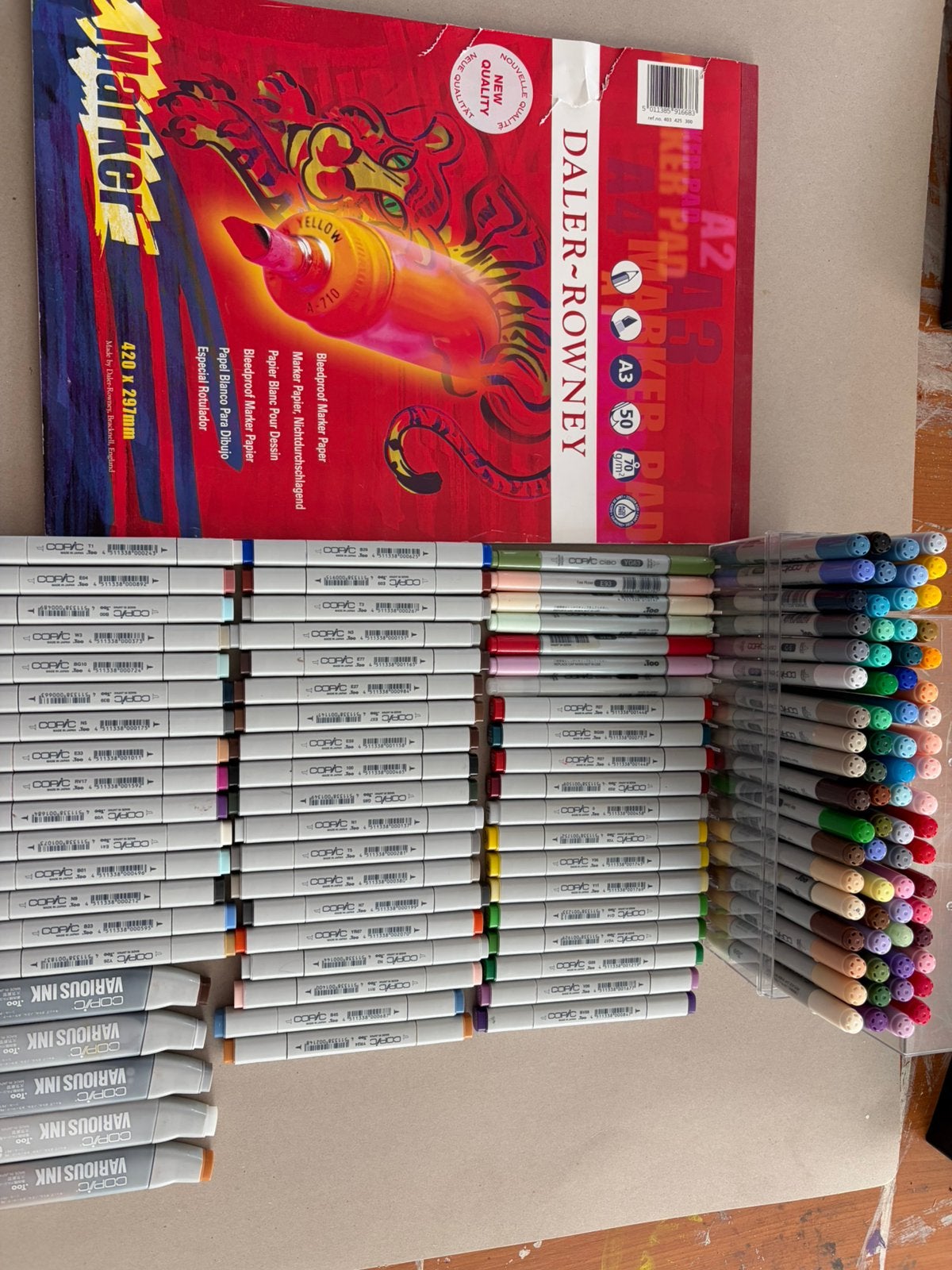 Copic set 79 dun 47 dik 5 navullingen, Ophalen of Verzenden, Zo goed als nieuw
