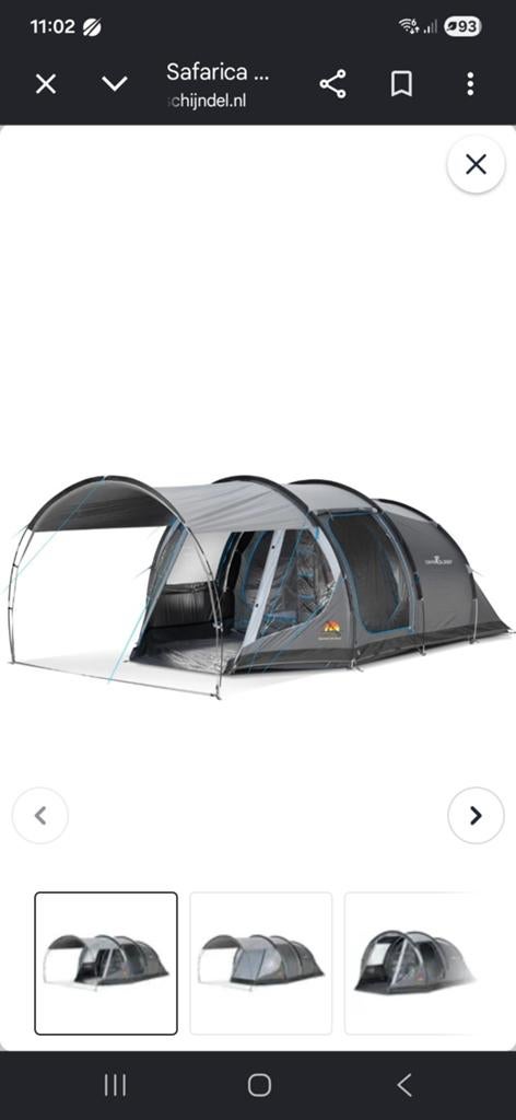 Safarica Blackhawk 300 Deluxe Lichtblauw met Voorluifel, Ophalen, Gebruikt, Tot en met 4