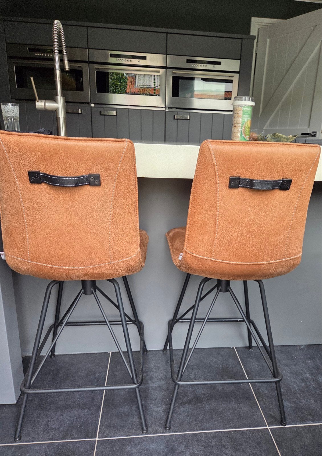 2x zgan Xooon Mac barstoel, draaibaar, Huis en Inrichting, Ophalen, Draaibaar, 60 tot 90 cm, Zo goed als nieuw