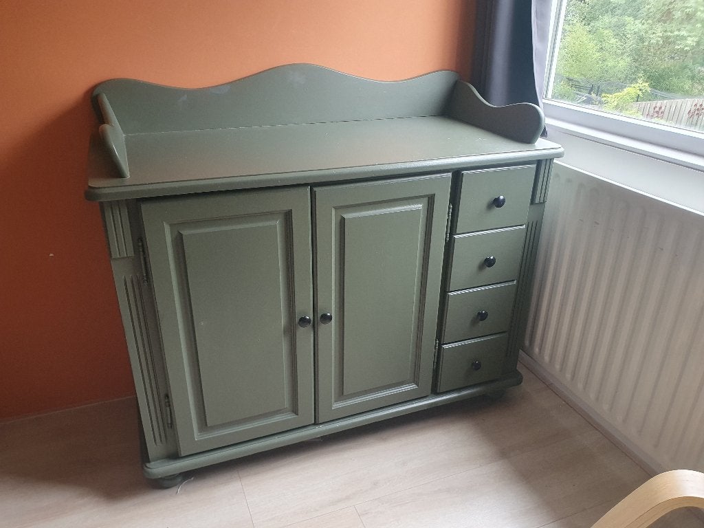 Commode groen, Ophalen, Gebruikt, 50 tot 70 cm, 105 cm of meer