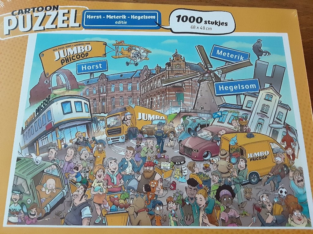 Jumbo puzzel , Horst Meterik Hegelsom 1000 stukjes ,bieden., Ophalen of Verzenden, 500 t/m 1500 stukjes, Nieuw