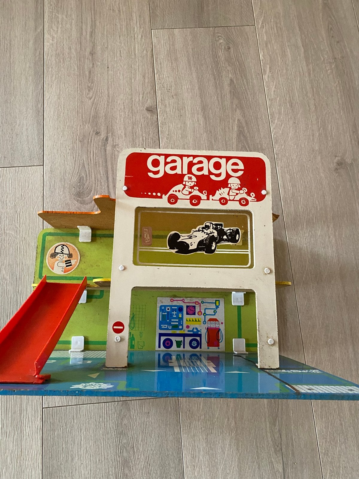 Vintage Houten Garage Speelset, Kinderen en Baby's, Ophalen of Verzenden, Gebruikt, Jongen of Meisje