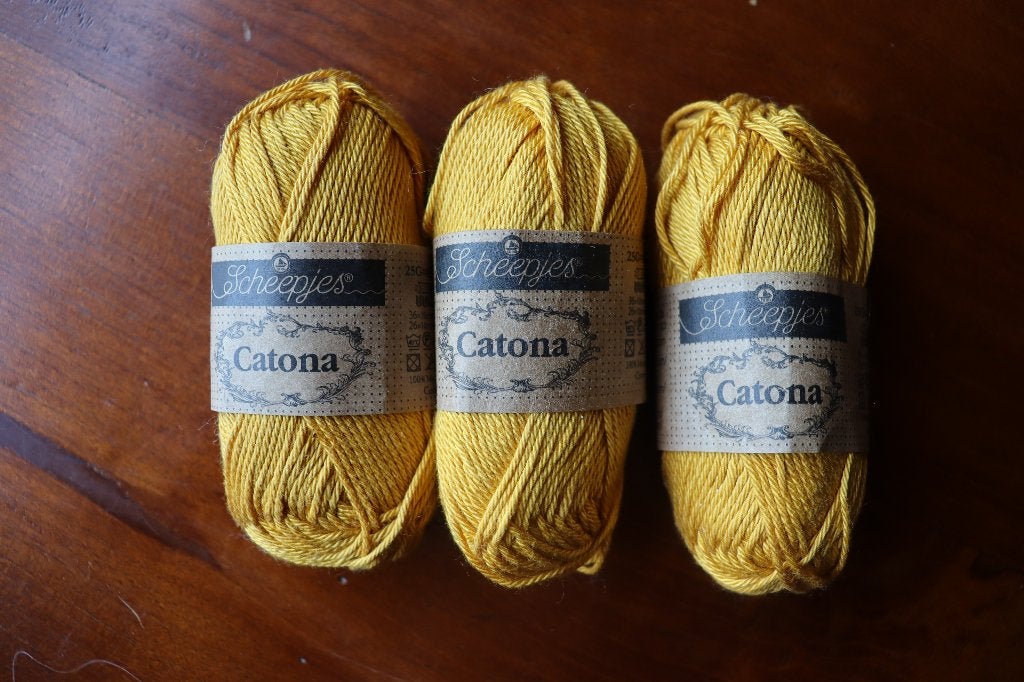 Wol Scheepjes Catona geel, Ophalen of Verzenden, Nieuw, Breien of Haken, Wol of Garen