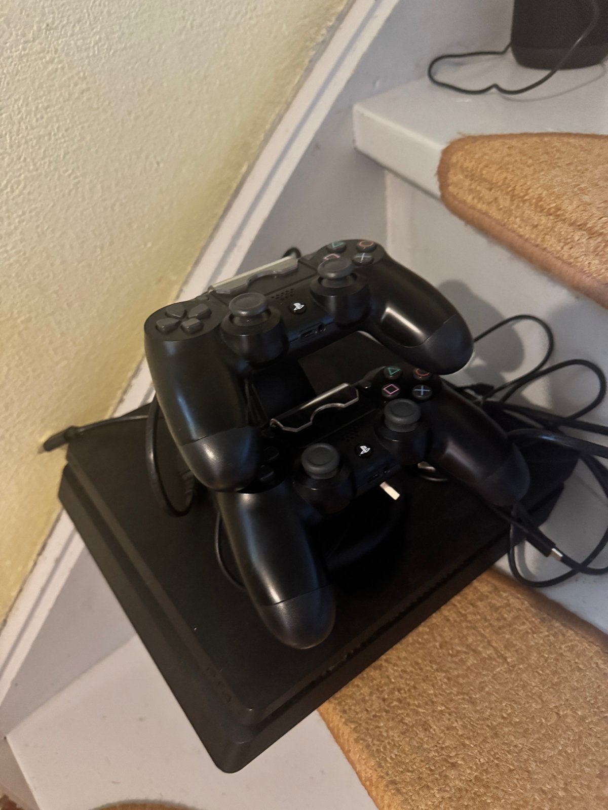 Ps4 + controllers, Spelcomputers en Games, Spelcomputers | Sony PlayStation 4, Ophalen, Gebruikt, Met 2 controllers, Original