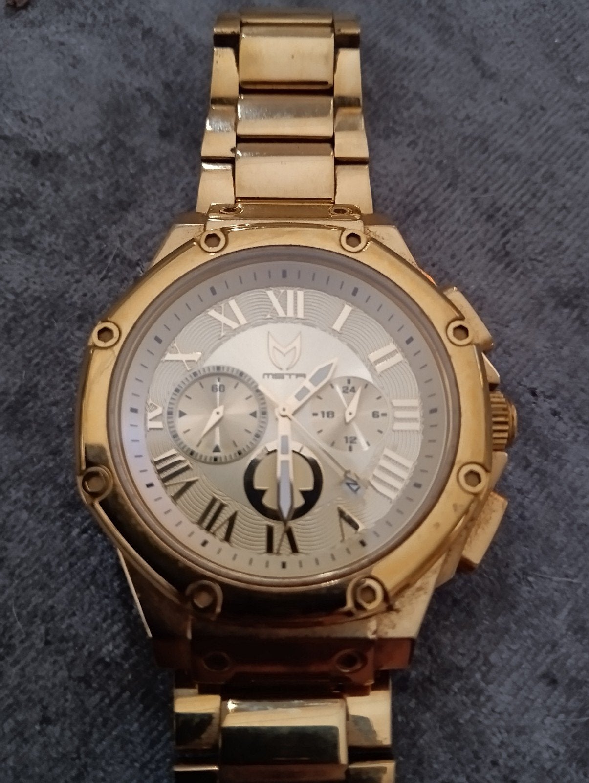 MSTR Ambassador Gold Horloge - Zo goed als nieuw, Ophalen of Verzenden, Zo goed als nieuw, Staal, Overige merken